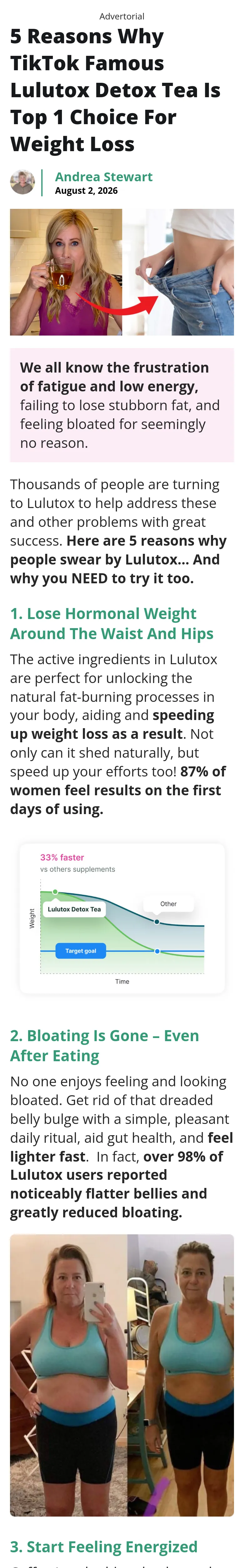 Lulutox advertorial capture